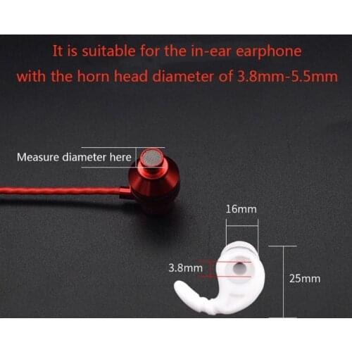 1 Pair Earbuds Cover In-Ear Tips Soft Silicone Skin Ear Hook Durable Earpiece Accessories for Sports Bluetooth Headset H054