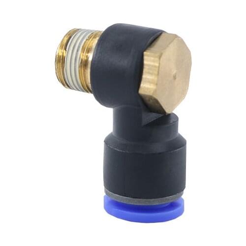 1pcs PH Series hexagonal Air Pneumatic Pipe Connector Male Thread L Shape Gas Quick Fittings