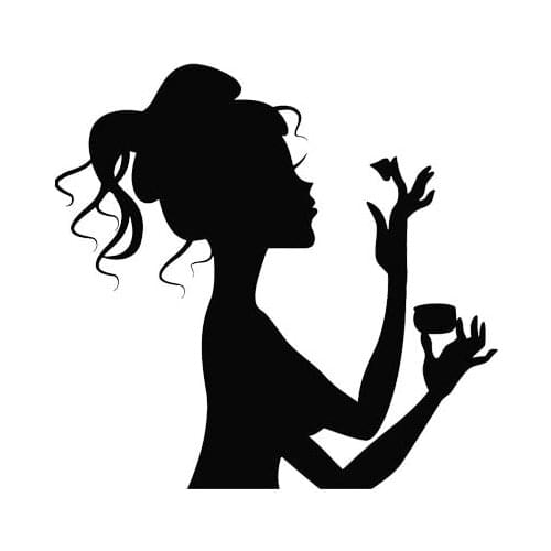 10.4*10CM Make Up Lovely Sexy Girl Black/Silver Vinyl Decal Car Sticker Fantastic Popular Fashion Style C20-0440