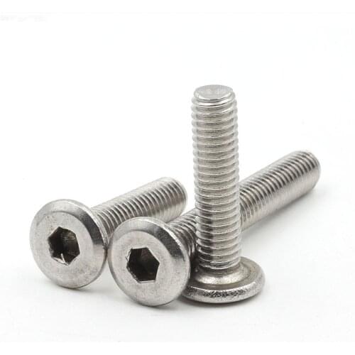 10PCS M6*12/14/16/20/25...120 304 Stainless Steel Flat Head with Hex Head Screws / Flat Head Chamfering Hexagon / Furniture Bolt