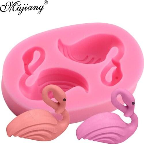 3D Flamingos Chocolate Silicone Mold Sugar Candy Jelly Mold Unicorn Party Fondant Cake Decorating Tool Soap Wax Resin Clay Mould