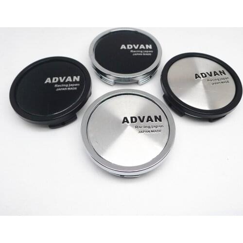 4pcs 58mm 52mm Advan Racing Wheel Caps Car Center Hub Hubcaps Auto Rims Dust Cover Logo Emblem Badge Styling Accessories