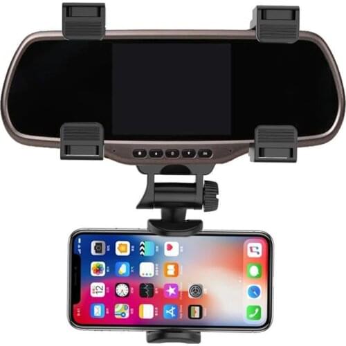 Car Phone Holder GPS Stands Rearview Mirror Mount Mobile Phone Bracket Navigation Driving Recorder Clip Car Holder Accessories