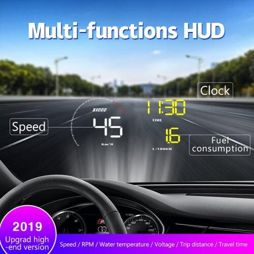 Blue White A9 HUD 5.5in Universal Car Head Up Display ODB2 System Automotive Diagnostic Head Up Display Accesorios Automovil