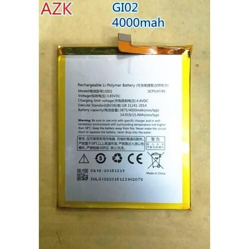 AZK New 4000mAh GI02 battery for gigaset Giga ME pro GS57-6 Battery GI02 mobile phone 1ICP5/67/81