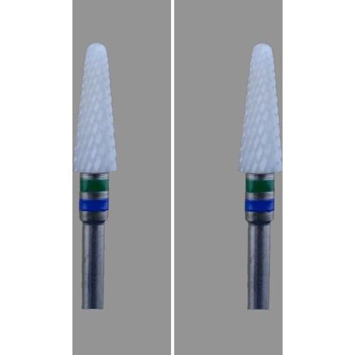 White Zirconia Ceramic Dental Lab Burs -2Pcs/Lot-- Conical Shape - Cross Cut-0402.060