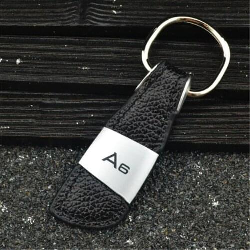 Stainless Key Chain Leather Key Chain Key Rings Keychain For Audi A3 A8 A4 B8 A5 A6 A7 A1 Q5 Q3 Q3 Q5 Q7 S3 S5 S6 TT TTS RS5