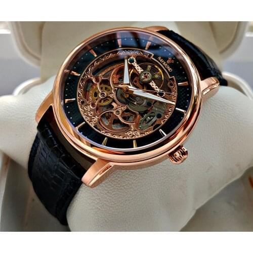 Raymond Swiss Skeleton Design automatic mens wristwatch Classic Stylish Model Europe America Fashion Watches Swiss Watches
