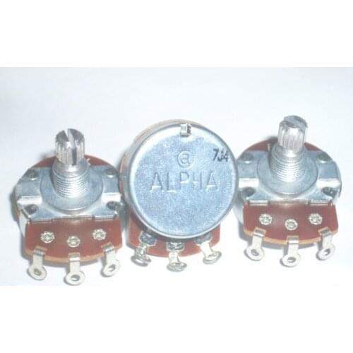 For ALPHA 24 Type B25K B250K A500K B1M A1M Guitar Potentiometer