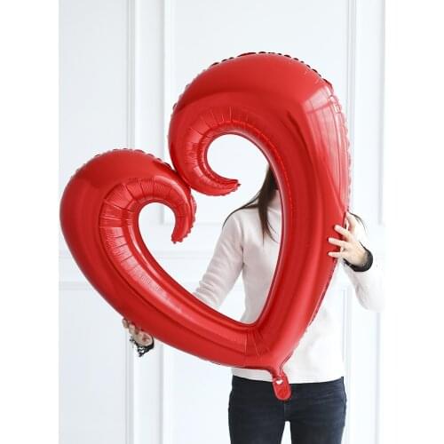 18/30/40inch giant Hollow Heart Shape Foil Balloons for Valentines day/Wedding Party decorations big size red heart globos