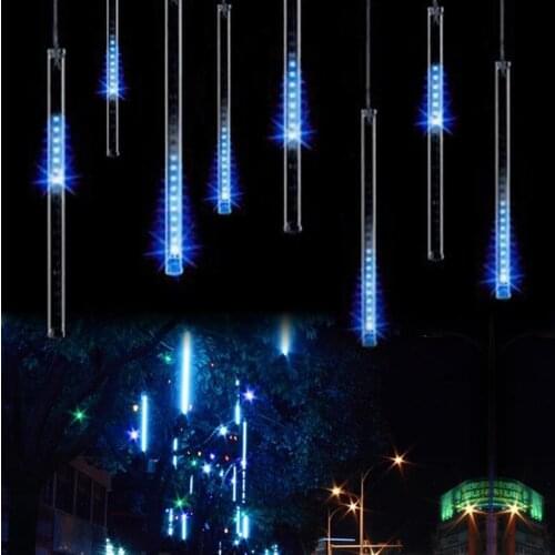 30CM 50CM 110V-230V Meteor Shower Rain Tube Guirlande Led Outdoor Garland Fairy Christmas Tree Festoon Lights Wedding Decoration