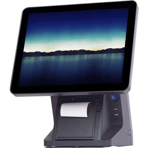 Hot sale desktop cash register 15" touch screen Pos System pos terminal with VFD 58mm printer