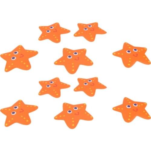 Pack of 10 Starfish Tub Stickers Tub Treads Non Slip Bath Safety Stickers