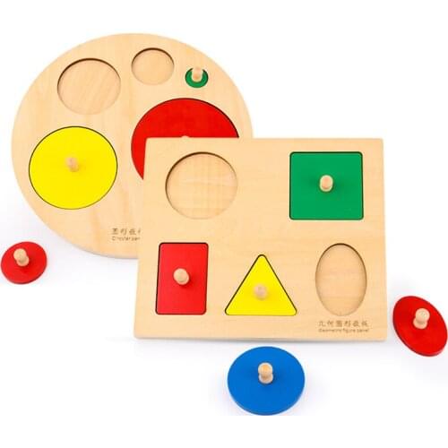 Montessori Wooden Shape Matching Puzzles for Infants Mentessori Materials Educational Toys for Babies Nesting Toys for Toddlers