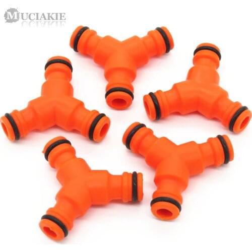 MUCIAKIE 2PCS 3-Way Coupling Hose Connector Hose End Fittings Garden Watering Hose Coupling Triple Male Quick-Click Adapter