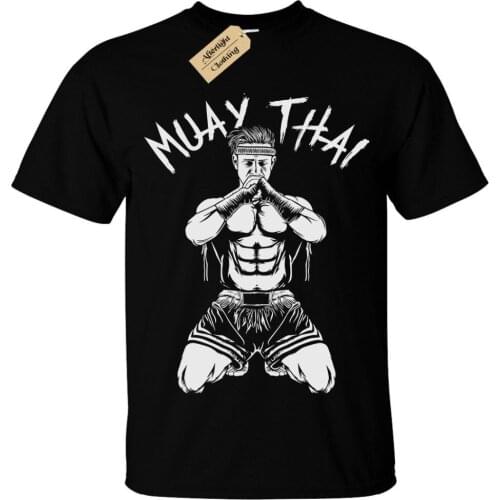 Muay Thai Men Screen Printed Mma Kick Boxing Training Top 2019 New Brand Tops Cool Casual T-Shirts