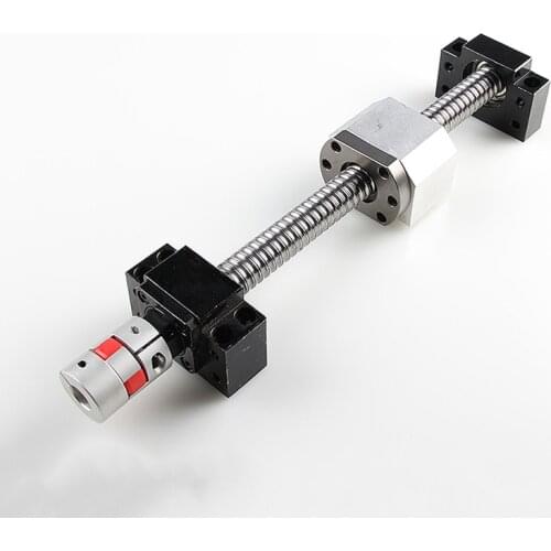 Ball Screw Set: 1605/1610 / 2005 Ballscrew With BK12BF12 / BK15BF15 End Machined + Nut SFU1605/ 2005+ Nut Housing+ Supporter