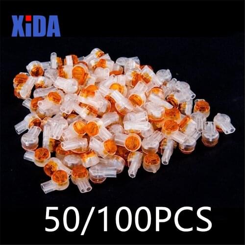 50/100 pcs Rj45 Connector Crimp Connection Terminals K1 Connector Waterproof Wiring Ethernet Cable Telephone Cord Term