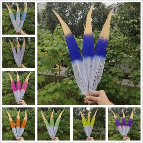 Wholesale 100pcs Beautiful Natural Silver Pheasant Feathers 50-55cm/20-22inches Stage Performances Decoration