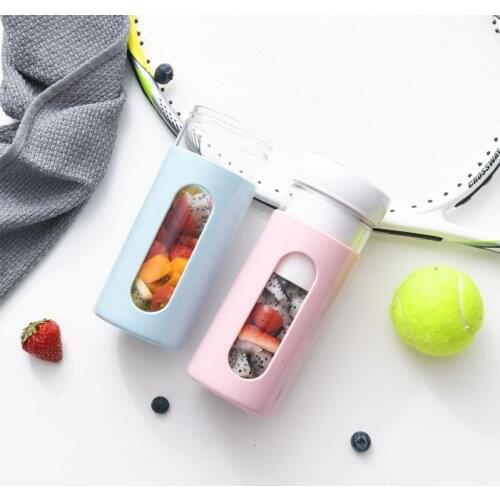 BPA FREE USB Rechargeable Portable Blender Personal 300ml Glass Smoothie Blender Juicer Cup Travel Fruit Mixer