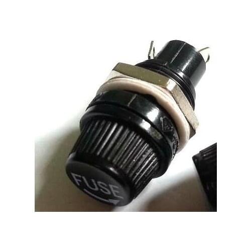 R3-12 5*20mm 10A 250V Black Fuse Holder x 100pcs