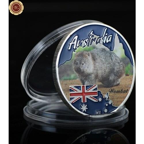 24k 999.9 Silver Metal Coins Australian Wombat Cute Animal Souvenir Coins Metal Crafts for Business Souvenir Gifts