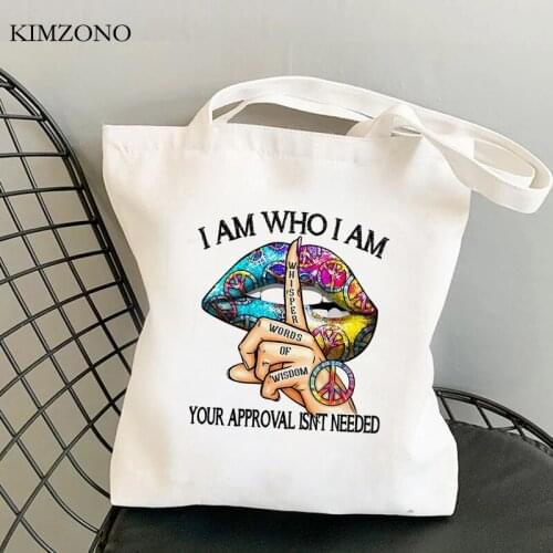 Rainbow Lipes Lgbt shopping bag tote shopper grocery bolso shopper bag fabric sac cabas shoping sacolas