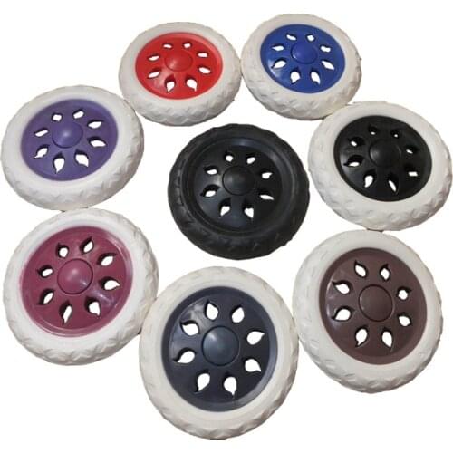 Uxcell New Hot 2Pcs Shopping Cart Wheels 5 Inch Dia Travelling Trolley Caster Replacement Rubber Foaming