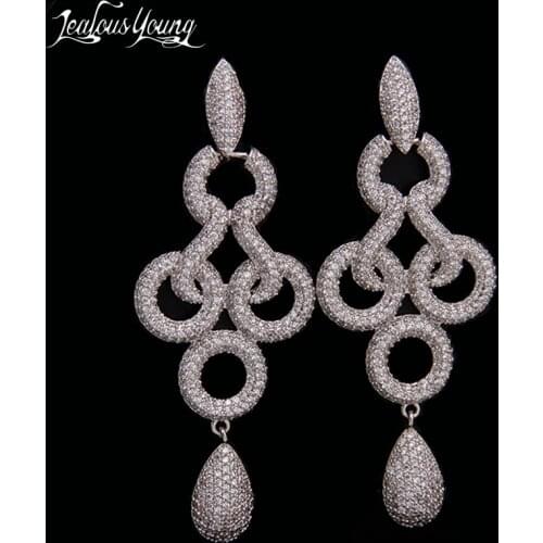 High Quality Circle Combination Design Drop Earrings Jewelry Accessories Luxury Sweet Gift Wedding Earings For Women AE076