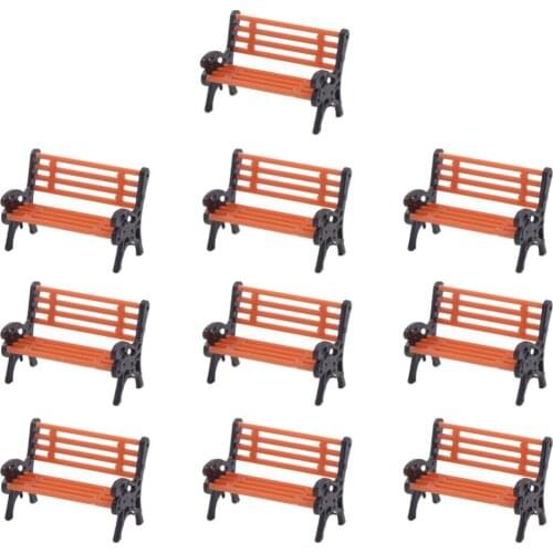 YZ50 10pcs Model Train Layout O Scale 1:50 Miniature Park Bench Chair Sette Model Railway Layout