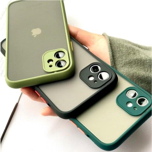 Camera lens Protection Case For iPhone 11 Pro Se 2020 XR XS Max X 8 7 6 6S Plus Matte Translucent Shockproof Cover Bumper Cases
