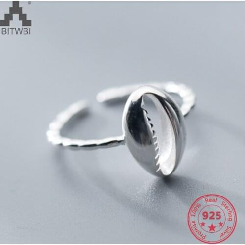 925 Sterling Silver Ring Female Japanese Korean Style Fashion Hollow Oval Ring Temperament Personality Drop Open Ring