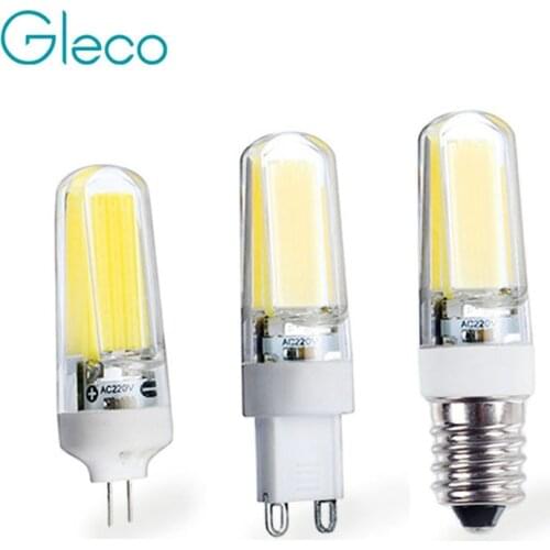 1PCS 220V 360 Degree G4 G9 E14 Dimmable LED Bulb 3W 2609 COB + PC Lampshade,COB Lamp Replace Halogen Spotlight Chandelier
