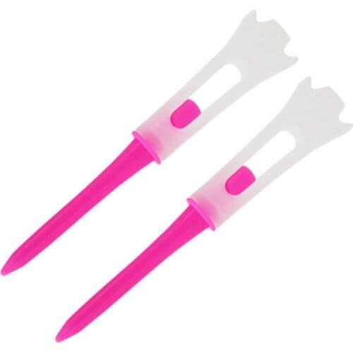 2Pcs 83mm White Golf Ball Tee Professional Golf Spikes Wear-resistant Double-layer Low Resistance Golf Tees Spikes for Court