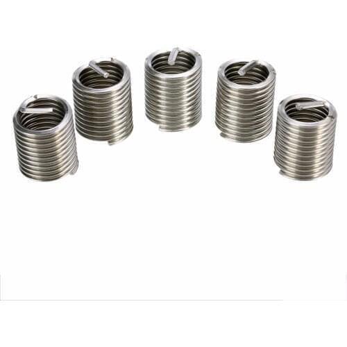 5pcs/10pcs/20pcs/50pcs M8 0.5D-3D Wire Thread Insert Helicoil Stainless Steel Easy Install Repair Tool Wire Threaded Inserts