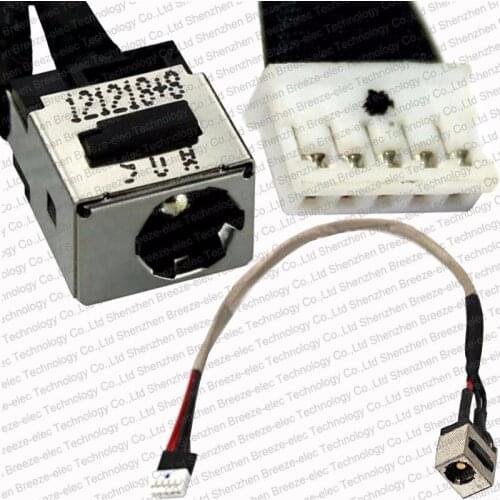 5 pieces/LOT NEW Laptop DC Power Socket Jack Port Connector and Cable Wire for Lenovo Z360 G360 Z370 Series