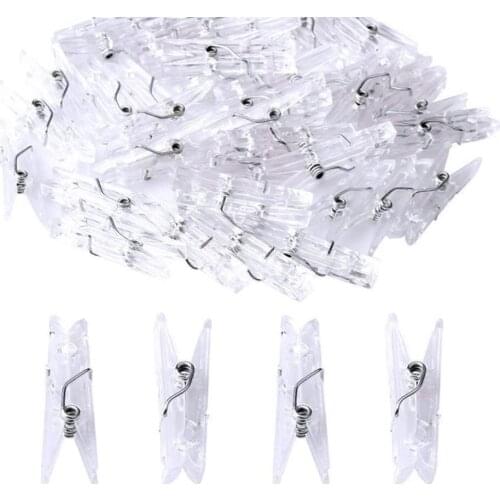 50pcs Small Clothes Pegs For Photo Clips Clothespin Paper Craft Decoration Clips Pegs Mini Size Plastic Clips