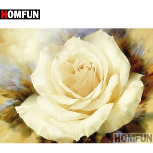 HOMFUN Full Square/Round Drill 5D DIY Diamond Painting " flower" Embroidery Cross Stitch 5D Home Decor A07860