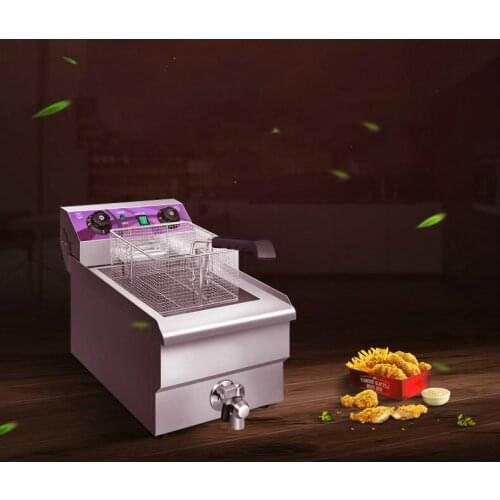 Electric Deep Fryers blast furnace with timing 13L oil fryer deep-fried fryer, single-cylinder chicken and French fries NEW