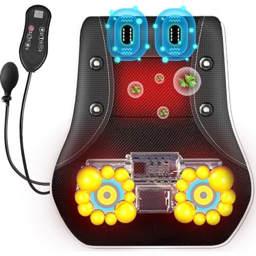 Electric Shiatsu Head Neck Cervical Ttraction Full Body Massager Car Back Pillow with Heating Kneading Vibrating Massage Device