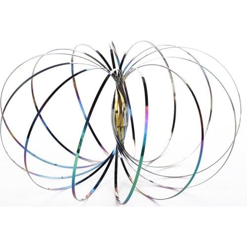 Arm Ring Toys Amazing Flowing Spring Toy Stage Magic Wristband Decompression Toy Colorful Spinner Stainless Steel Flow Toy