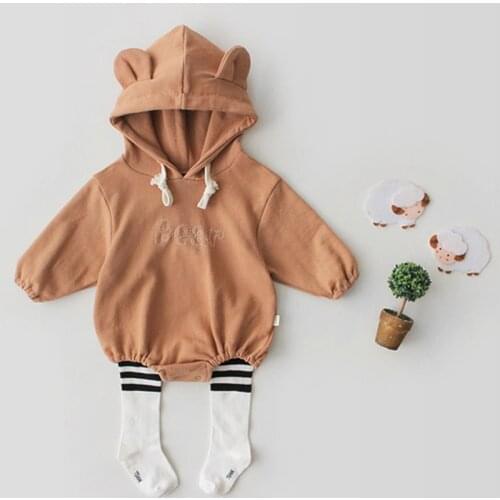 Baby Bodysuits Girl Clothes Cartoon Rabbit Bear Boys Girls Long-sleeved Cotton Clothes And Fart-wrapped Outwear Boys Girls Wear