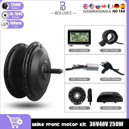 Electric Bike Conversion Kit 36V 48V 250W Front Hub Motor Wheel With KT LED LCD Display Electric Bicycle e Bike Conversion Kit