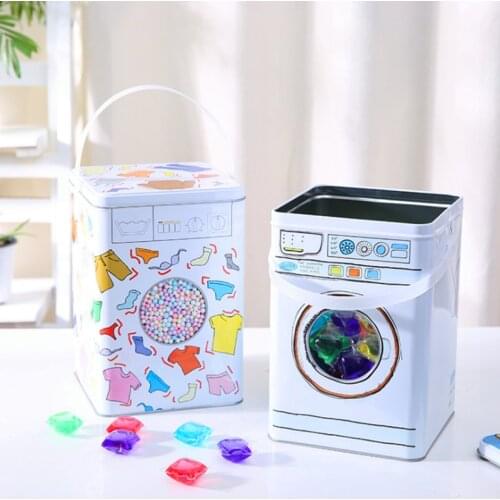 Creative Washing Machine Storage Box Large Capacity Snack Candy Handle Storage Jar Piggy Bank Coin Box Cat Dog Food Box Office