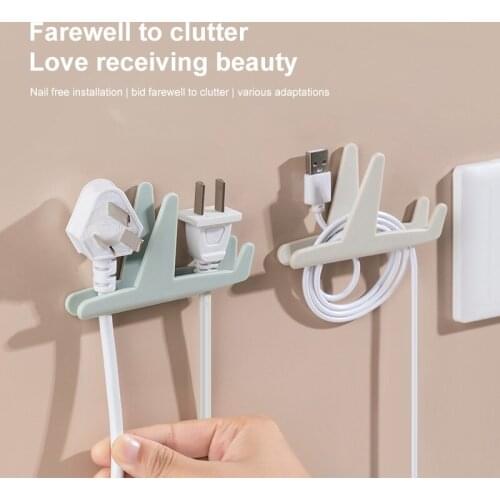 2 Pcs/set Creative Airplane Shaped Wall-mounted Self-adhesive Plug Hook Power Cord Plug Storage Hook Reducing Safety Hazards