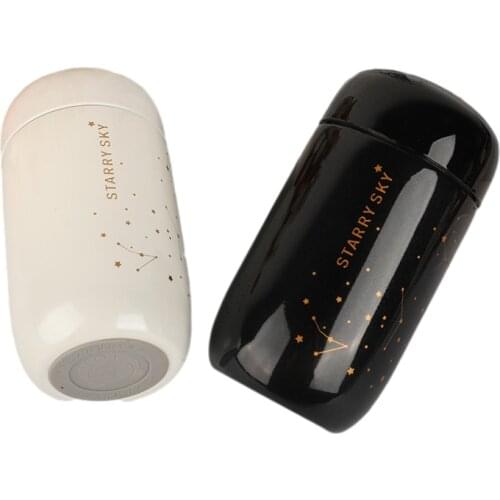 Mini Thermos Bottle Starry Sky Mini Small 304 Stainless Steel Vacuum Flask Cute Thermo Bottles Leakproof Coffee Mug Small Mug