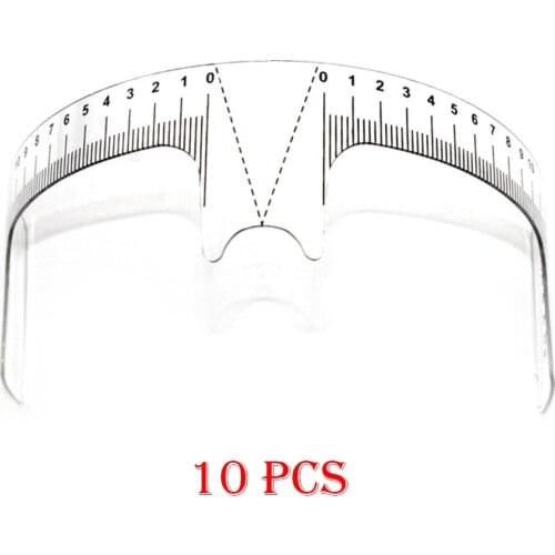 10PCS Reusable Semi Permanent Eyebrow Ruler Eye Brow Measure Tool Eyebrow Guide Ruler Microblading Calliper Stencil Makeup Tools