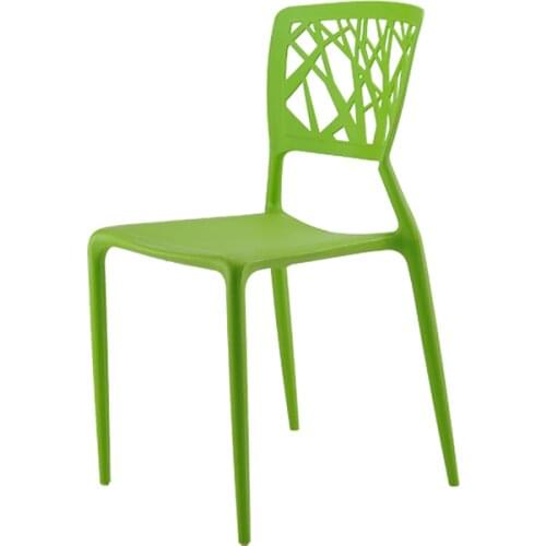 Set of 4 Modern Dining Chair Strong Frame PP Body Modern Design Stainless Steel Bar Stools Kitchen Chair for Dining Room