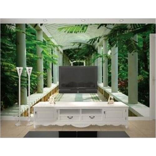 Beibehang HD Custom size wallpaper 3d stereoscopic Scenic promenade murals TV backdrop living room bedroom papel de parede