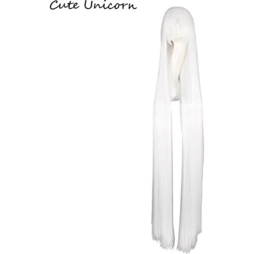 150CM 59'' Long Straight Wigs Full Bangs silver white blue red Synthetic Fake Hair anime Cosplay Wig Heat Resistant Perucas